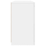 vidaXL Dressoir met LED-verlichting 123x37x67 cm wit