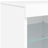 vidaXL Dressoir met LED-verlichting 123x37x67 cm wit