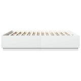 vidaXL Bedframe massief hout wit 200x200 cm