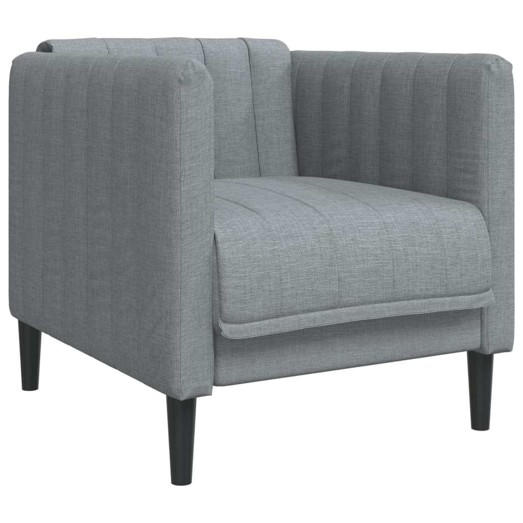 vidaXL 3-piece Lounge Set fabric light grey