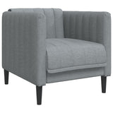 vidaXL 3-piece Lounge Set fabric light grey