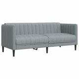 vidaXL 3-piece Lounge Set fabric light grey
