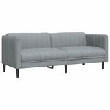 vidaXL 3-piece Lounge Set fabric light grey