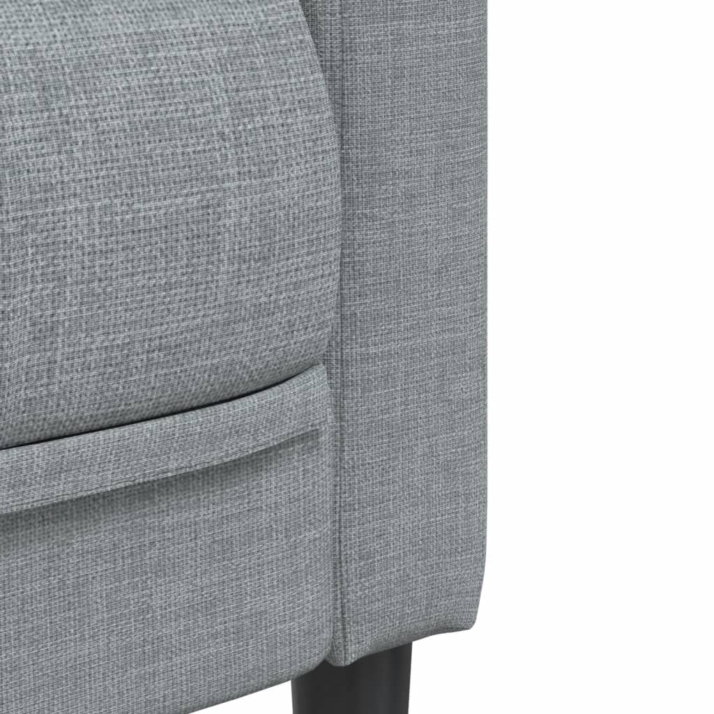 vidaXL 3-piece Lounge Set fabric light grey
