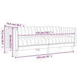 vidaXL 3-piece Lounge Set fabric light grey
