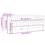 vidaXL 3-piece Lounge Set fabric light grey