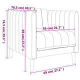 vidaXL 3-piece Lounge Set fabric light grey