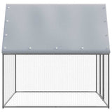 vidaXL Chicken Coop 2x2x2 m Galvanized Steel Silver and Grey