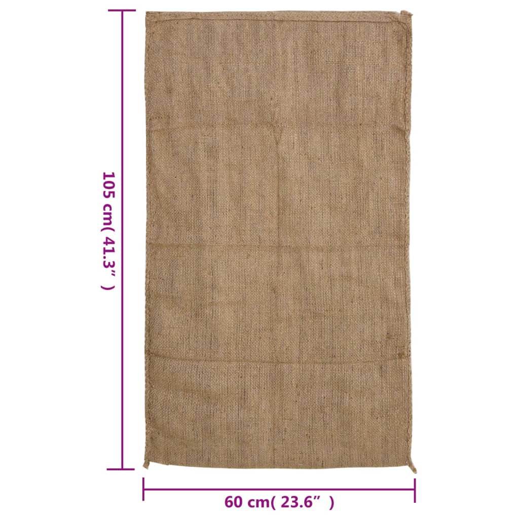 vidaXL Jute Sacks 5 pcs 340 g/m² 60x105 cm 100% jute