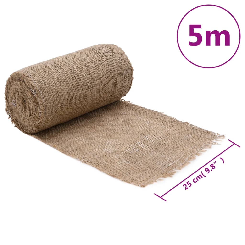 vidaXL Jute roll 200 g/m² 0.25x5 m 100% jute