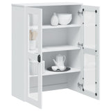 vidaXL Opzetkast VIKEN bewerkt hout wit