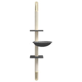 vidaXL Kattenmeubel wandgemonteerd met krabpaal 142,5 cm crèmekleurig