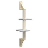 vidaXL Wall-Mounted Cat Tree with Scratching Post 108 cm Cream