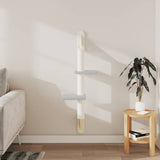 vidaXL Wall-Mounted Cat Tree with Scratching Post 108 cm Cream