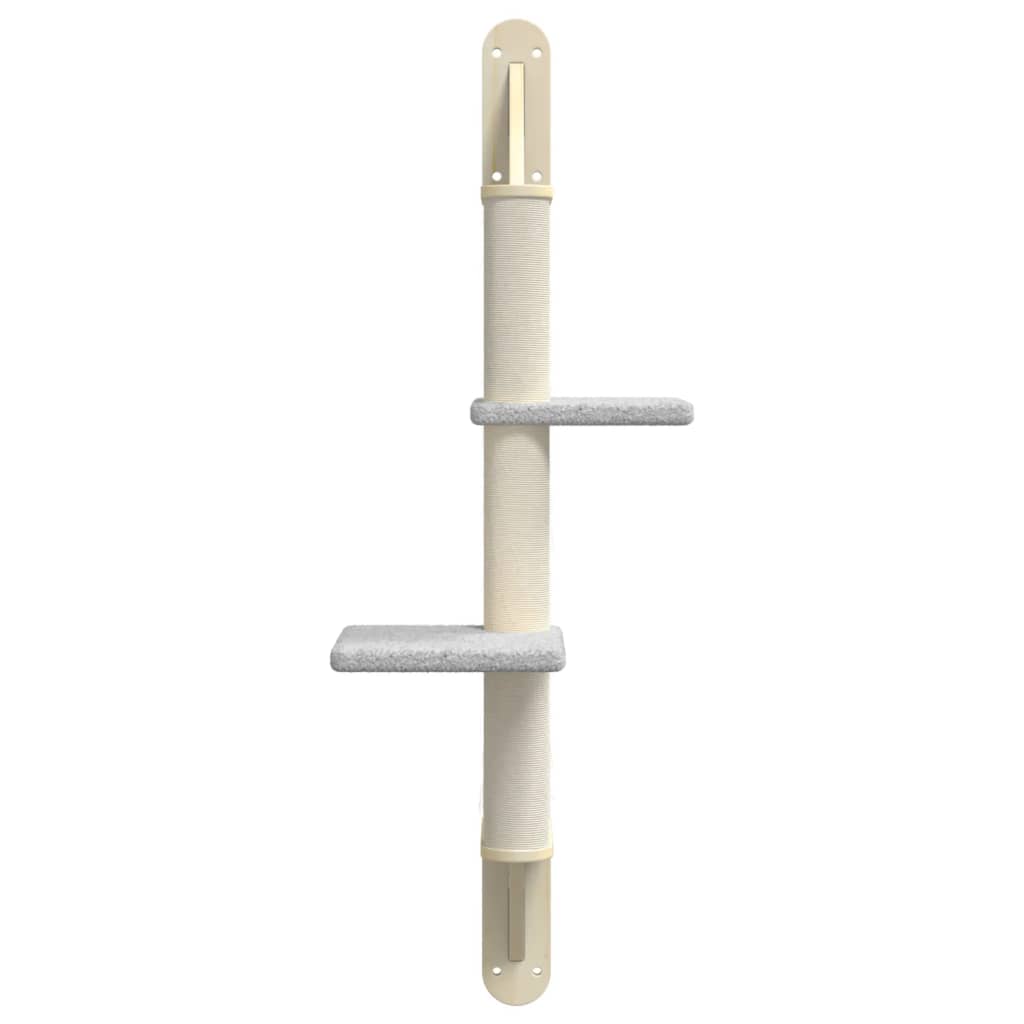 vidaXL Wall-Mounted Cat Tree with Scratching Post 108 cm Cream