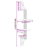vidaXL Wall-Mounted Cat Tree with Scratching Post 108 cm Cream