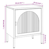 vidaXL Nachtkastjes 2 st 50x35x60 cm glas en staal zwart