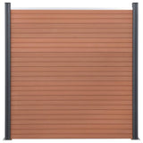 vidaXL Schuttingpaneelset 180x186 cm HKC bruin