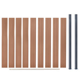 vidaXL Schuttingpaneelset 180x186 cm HKC bruin