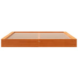 vidaXL Cadre de lit sans matelas massif vert grenenhout wasbruin 200x200 cm