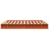 vidaXL Cadre de lit sans matelas massif vert grenenhout wasbruin 200x200 cm