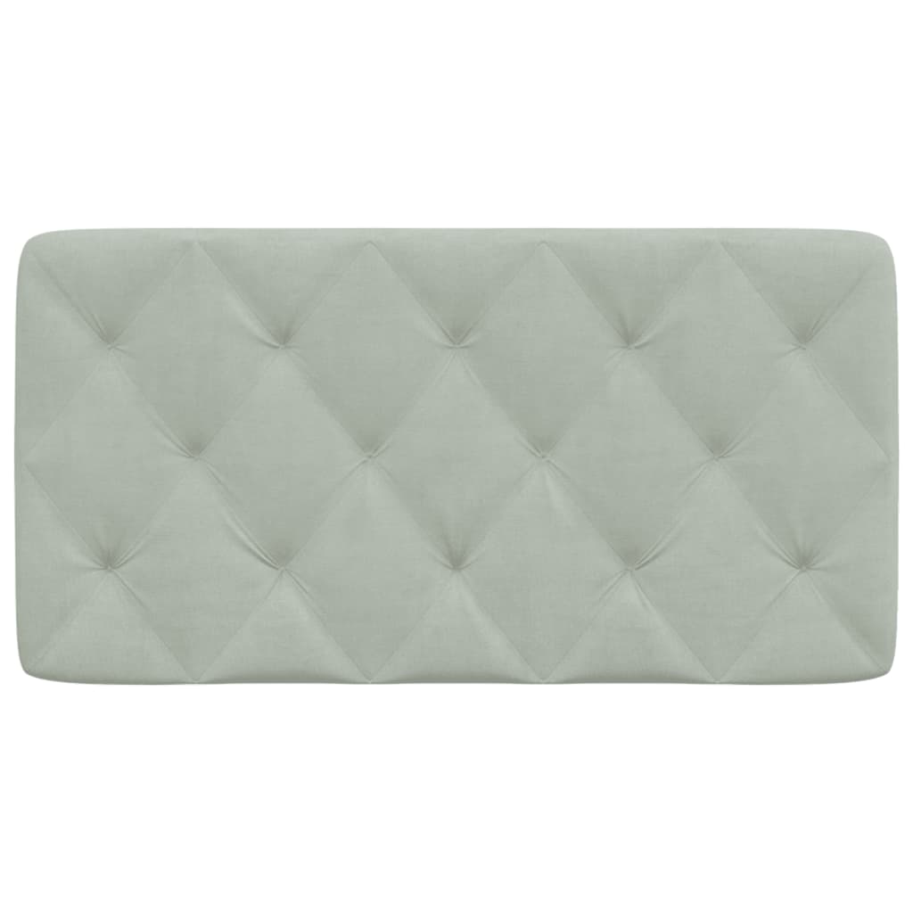vidaXL Headboard Cushion Light Grey 100 cm Velvet