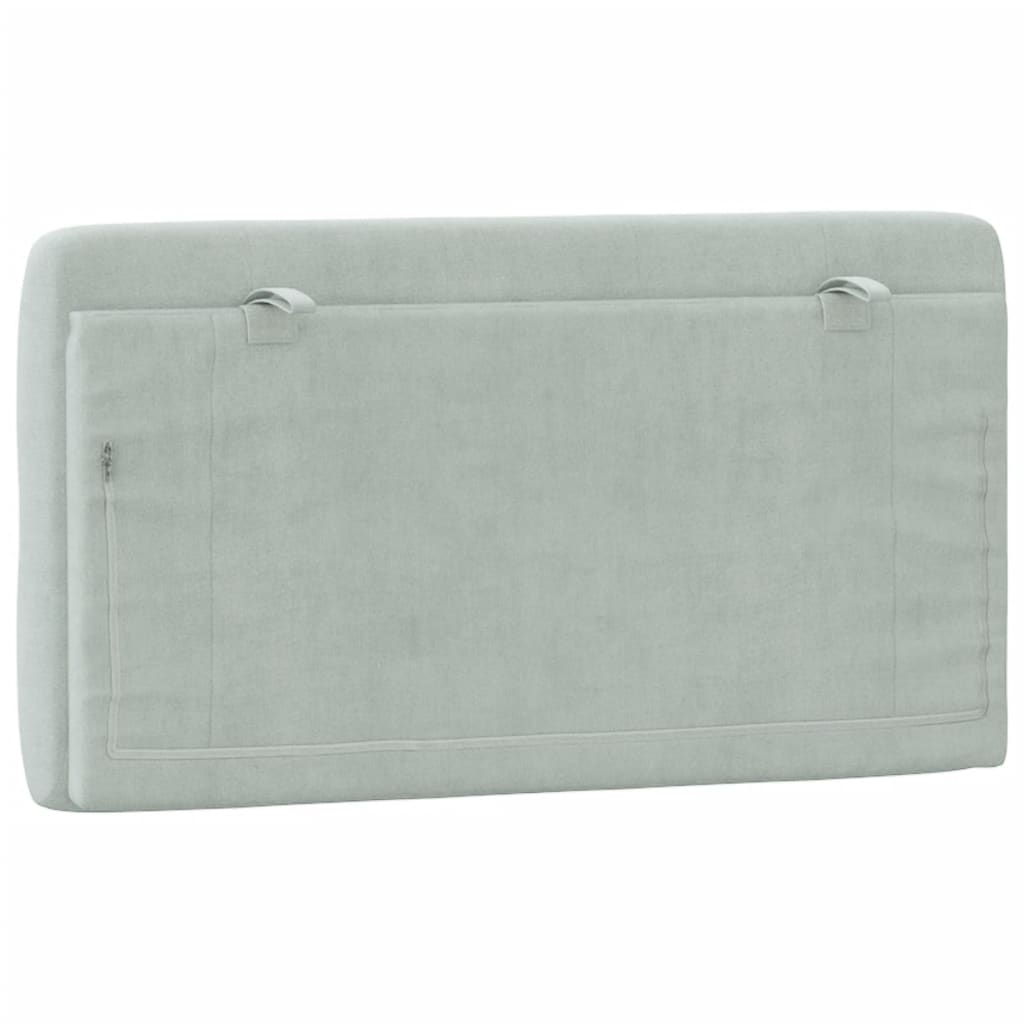 vidaXL Headboard Cushion Light Grey 100 cm Velvet