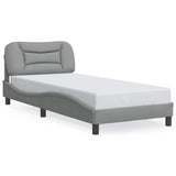 vidaXL Bedframe zonder matras "Hvar" 80x200 cm stof lichtgrijs