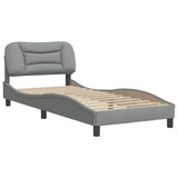 vidaXL Bedframe zonder matras "Hvar" 80x200 cm stof lichtgrijs