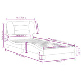 vidaXL Bedframe zonder matras "Hvar" 80x200 cm stof lichtgrijs