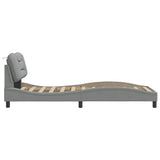 vidaXL Bedframe zonder matras "Hvar" 80x200 cm stof lichtgrijs