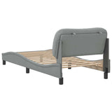 vidaXL Bedframe zonder matras "Hvar" 80x200 cm stof lichtgrijs