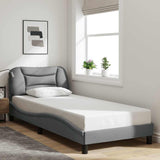 vidaXL Bedframe zonder matras "Hvar" 80x200 cm stof lichtgrijs