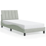 vidaXL Cadre de lit pour matelas "Hanko" 80x200 cm gris clair