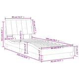vidaXL Cadre de lit pour matelas "Hanko" 80x200 cm gris clair