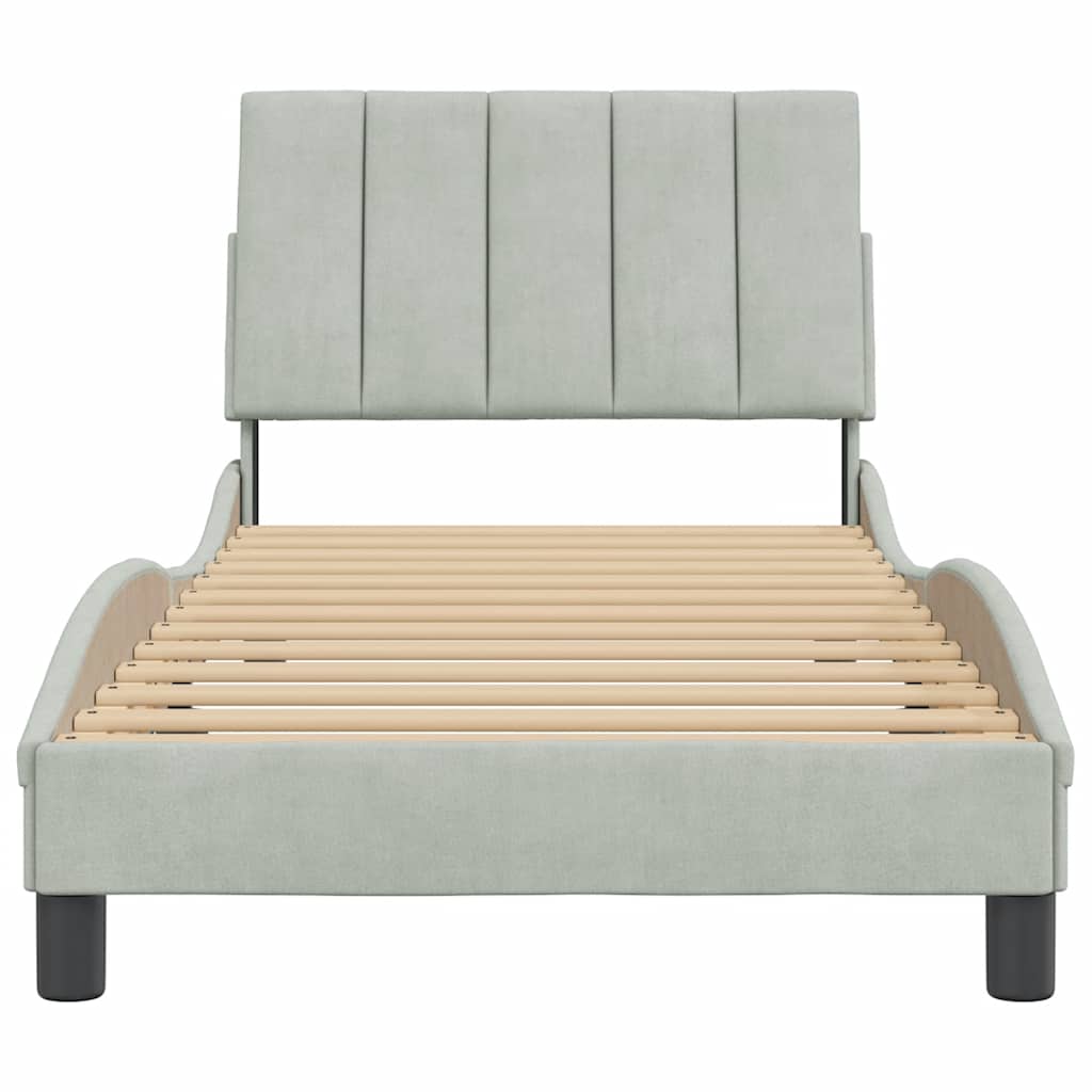 vidaXL Cadre de lit pour matelas "Hanko" 80x200 cm gris clair
