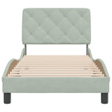 vidaXL Bed Frame without Mattress 80x200 cm Velvet Light Grey