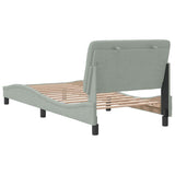 vidaXL Bed Frame without Mattress 80x200 cm Velvet Light Grey