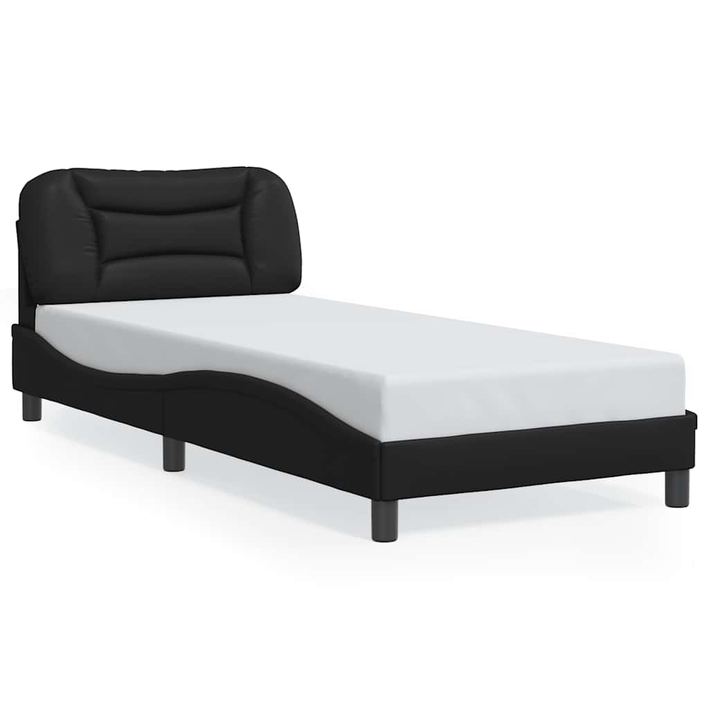 vidaXL Cadre de lit avec matelas "Hvar" noir d'art 80x200 cm