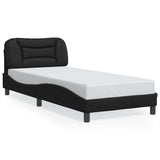 vidaXL Cadre de lit avec matelas "Hvar" noir d'art 80x200 cm