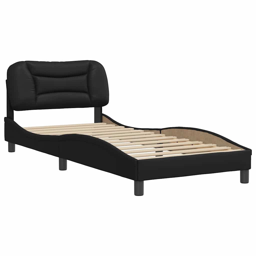 vidaXL Cadre de lit avec matelas "Hvar" noir d'art 80x200 cm