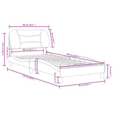 vidaXL Cadre de lit avec matelas "Hvar" noir d'art 80x200 cm