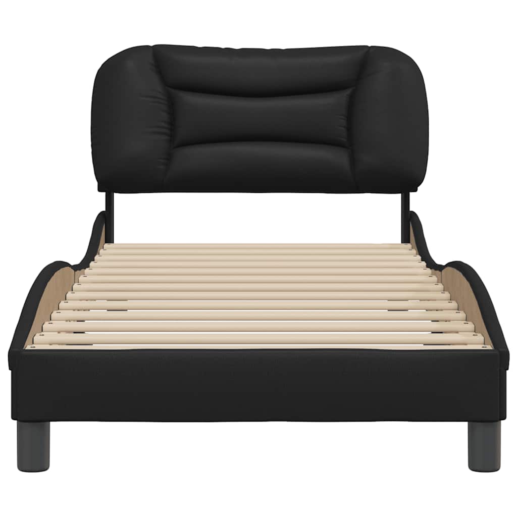 vidaXL Cadre de lit avec matelas "Hvar" noir d'art 80x200 cm
