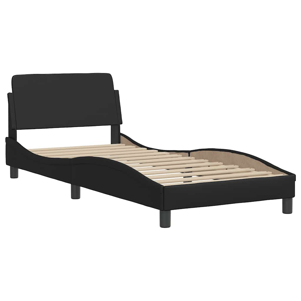vidaXL Cadre de lit avec matelas "Hvar" noir d'art 80x200 cm
