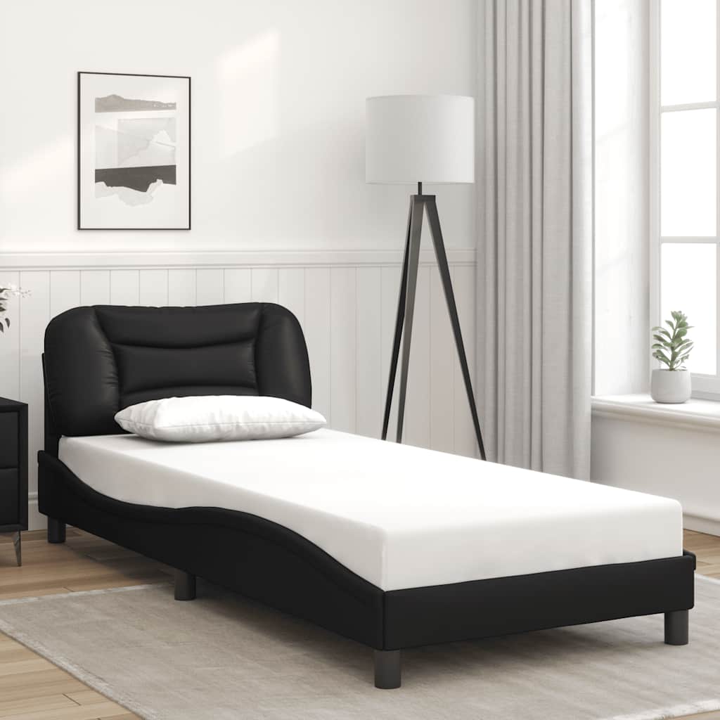 vidaXL Cadre de lit avec matelas "Hvar" noir d'art 80x200 cm