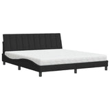 vidaXL Bed met matras "Hanko" fluweel lichtgrijs 80x200 cm