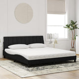 vidaXL Bed met matras "Hanko" fluweel lichtgrijs 80x200 cm