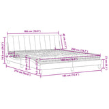 vidaXL Bed met matras "Hanko" fluweel lichtgrijs 80x200 cm