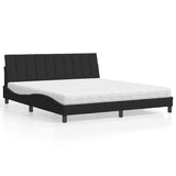 vidaXL Bed met matras "Hanko" fluweel lichtgrijs 80x200 cm