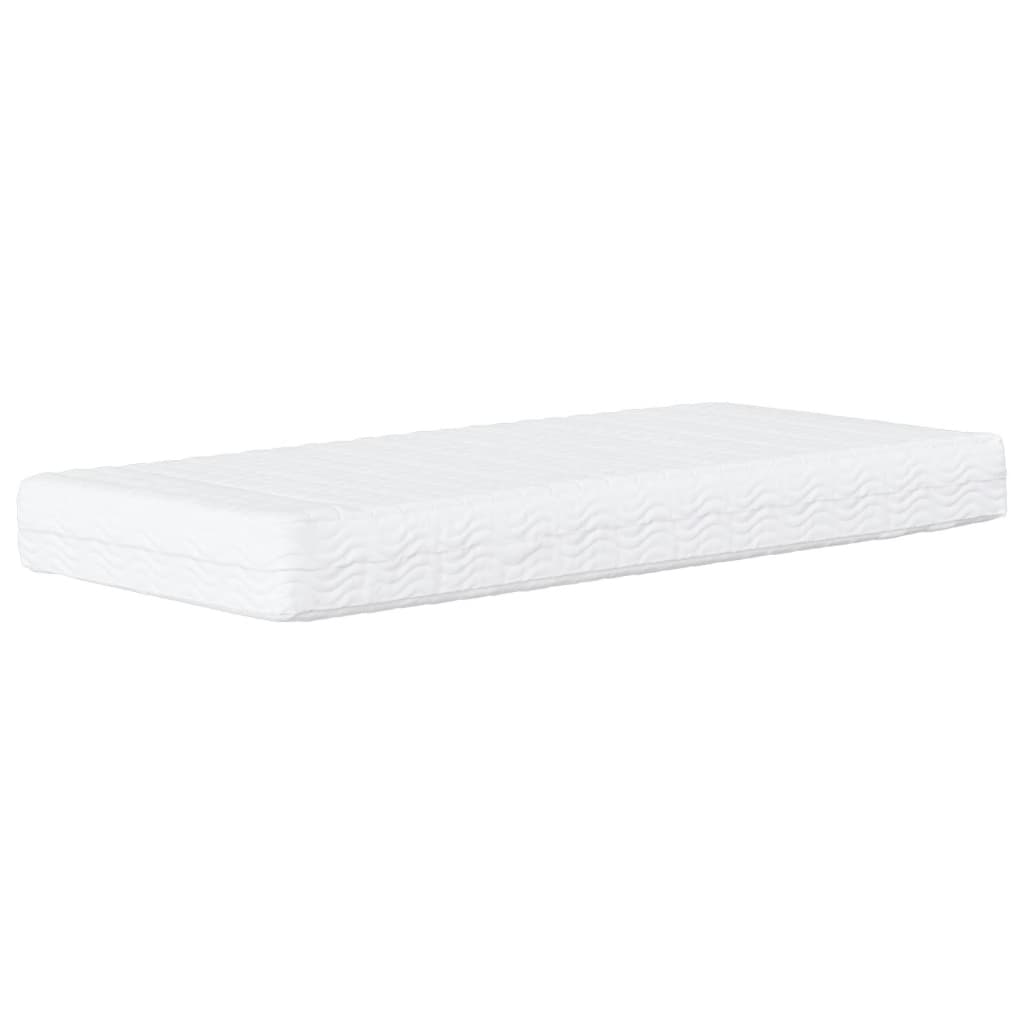 vidaXL Bed met matras fluweel lichtgrijs 80x200 cm